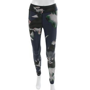 The Upside Women Ankle Floral Dark Blue Leggings Size 4
